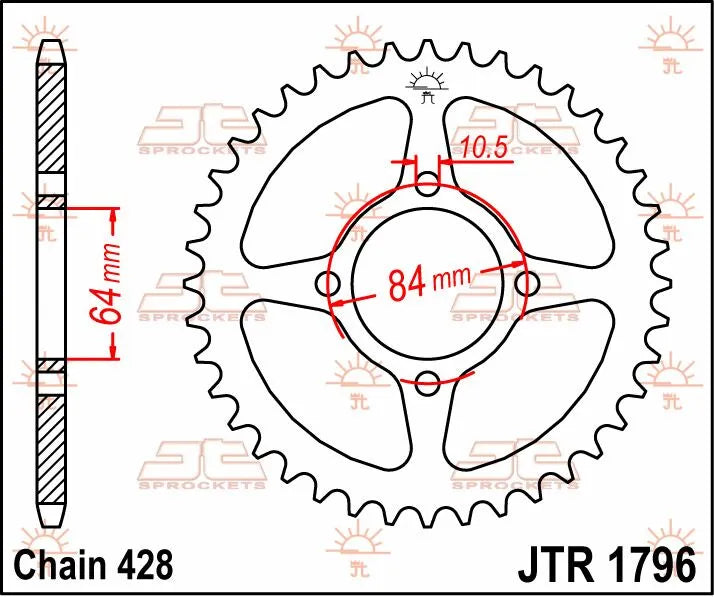 Jt Sprockets Steel Rear Sprocket 49t