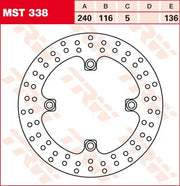 Trw Round Fixed Brake Rotor 220-250mm