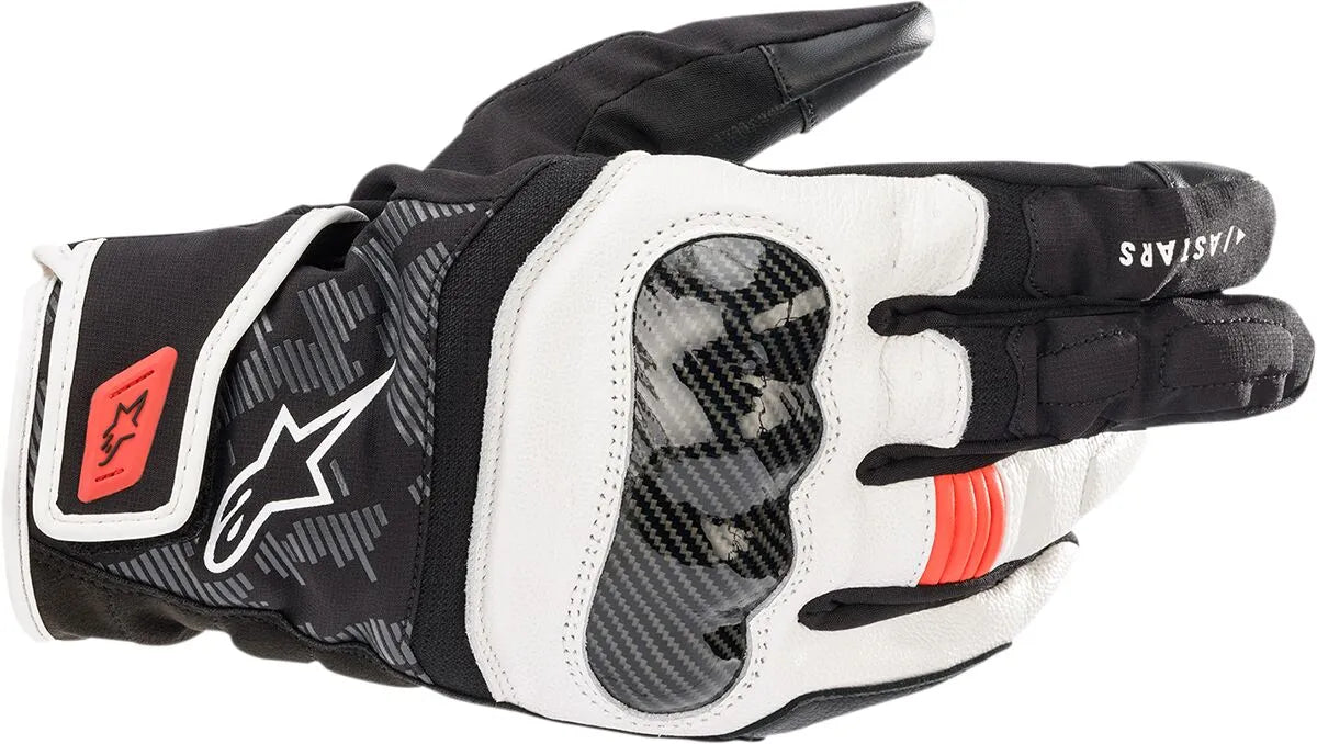 Alpinestars Smx Z Drystar Gloves - Black/White/Fluorescent Red