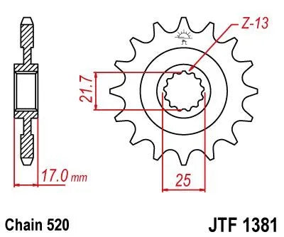 Jt Sprockets Front Sprocket - 520 Chain, 15 Tooth