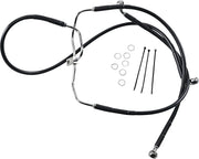 Drag Specialties Extended Black Vinyl Brake Line Kit