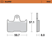 Moto-master Roadpro Sinter Brake Pad Rear