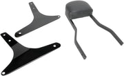 Cobra Square Sissy Bar - Black Steel Support