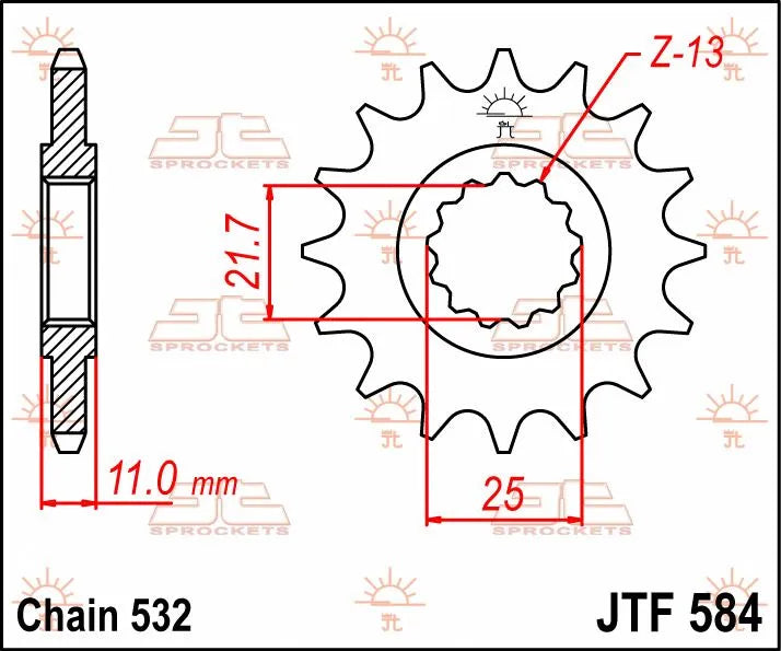 Jt Sprockets Front Sprocket - 532 Chain - 15 Tooth