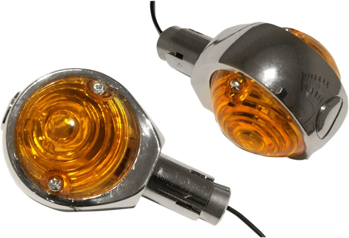 Emgo Euro Bar End Lights - Chrome