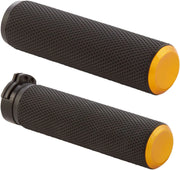 Arlen Ness Knurled Grips - Gold/black