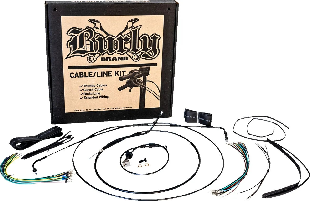 Burly Brand Extended Cable Kit For Honda Rebel 12" Apes