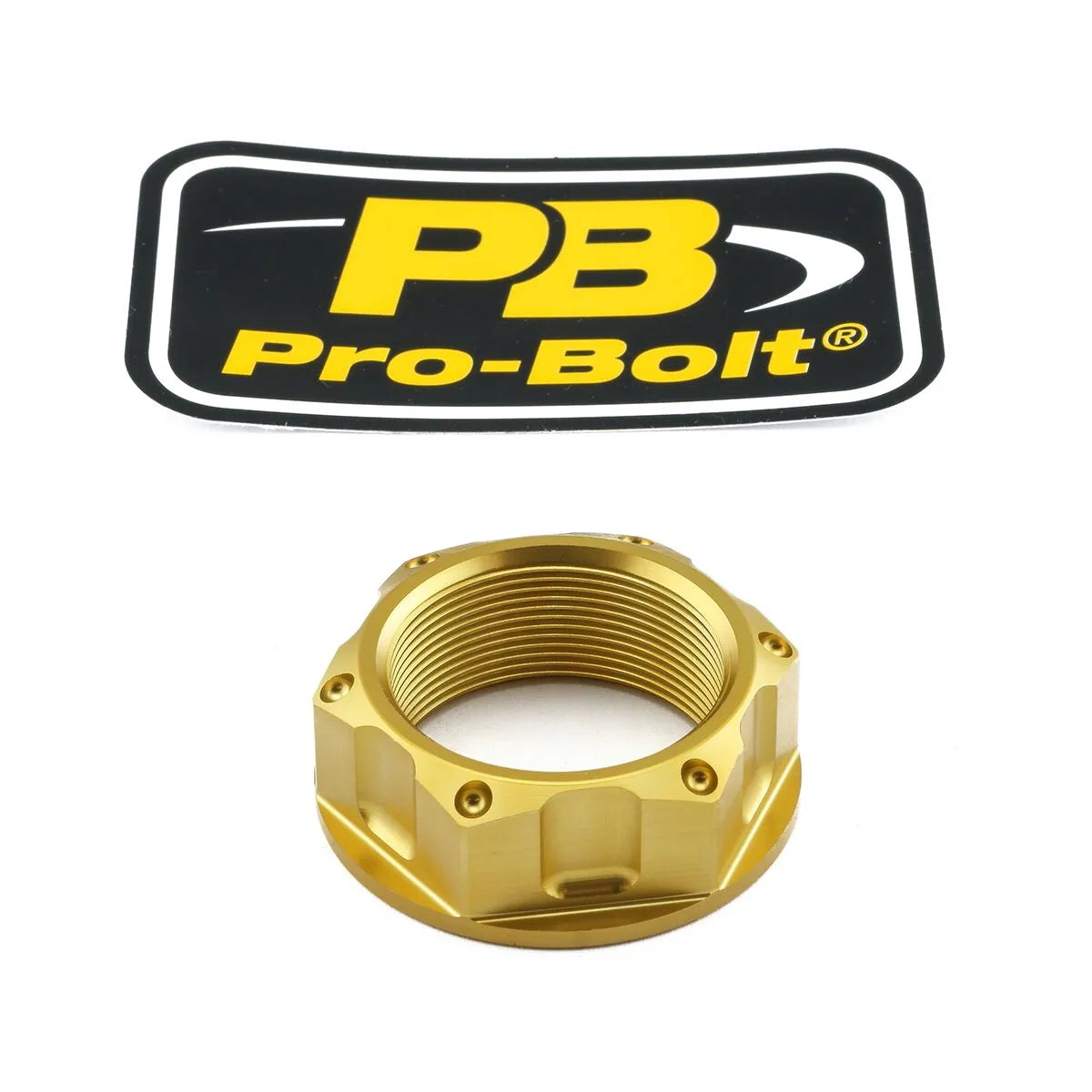 Pro Bolt Aluminium Top Yoke Nut - Gold