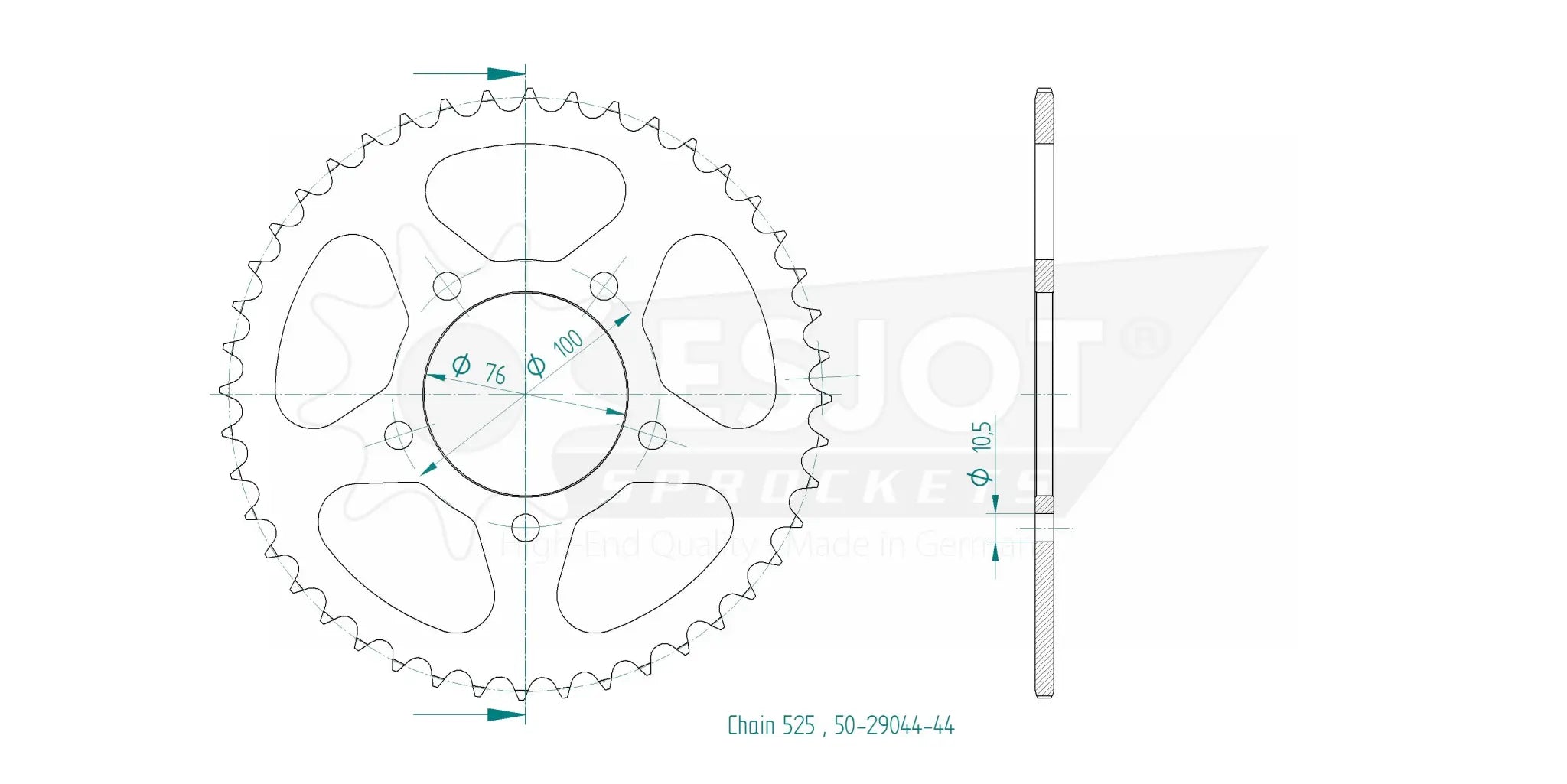 Esjot 525 Standard Rear Sprocket