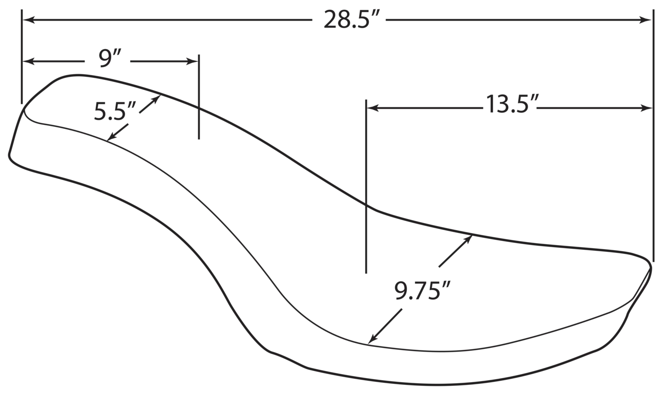 Drag Specialties Classic Stitch Motorcycle Seat