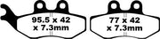 Ebc Sfa Series Organic Scooter Brake Pads