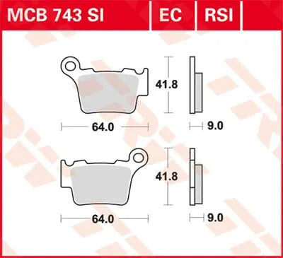 Trw Rsi Series Sintered Off-road Race Brake Pads