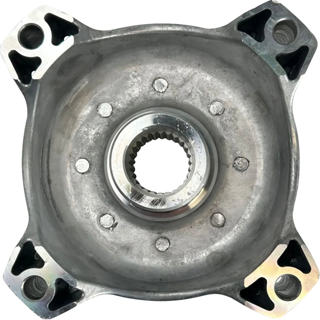 Moose Offroad Wheel Hub - Front, Polished Aluminum