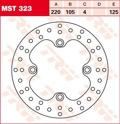 Trw Round Fixed Brake Rotor 220mm