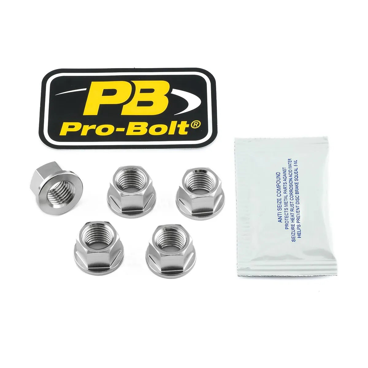 Pro Bolt Stainless Steel Sprocket Nuts - 5 Pack
