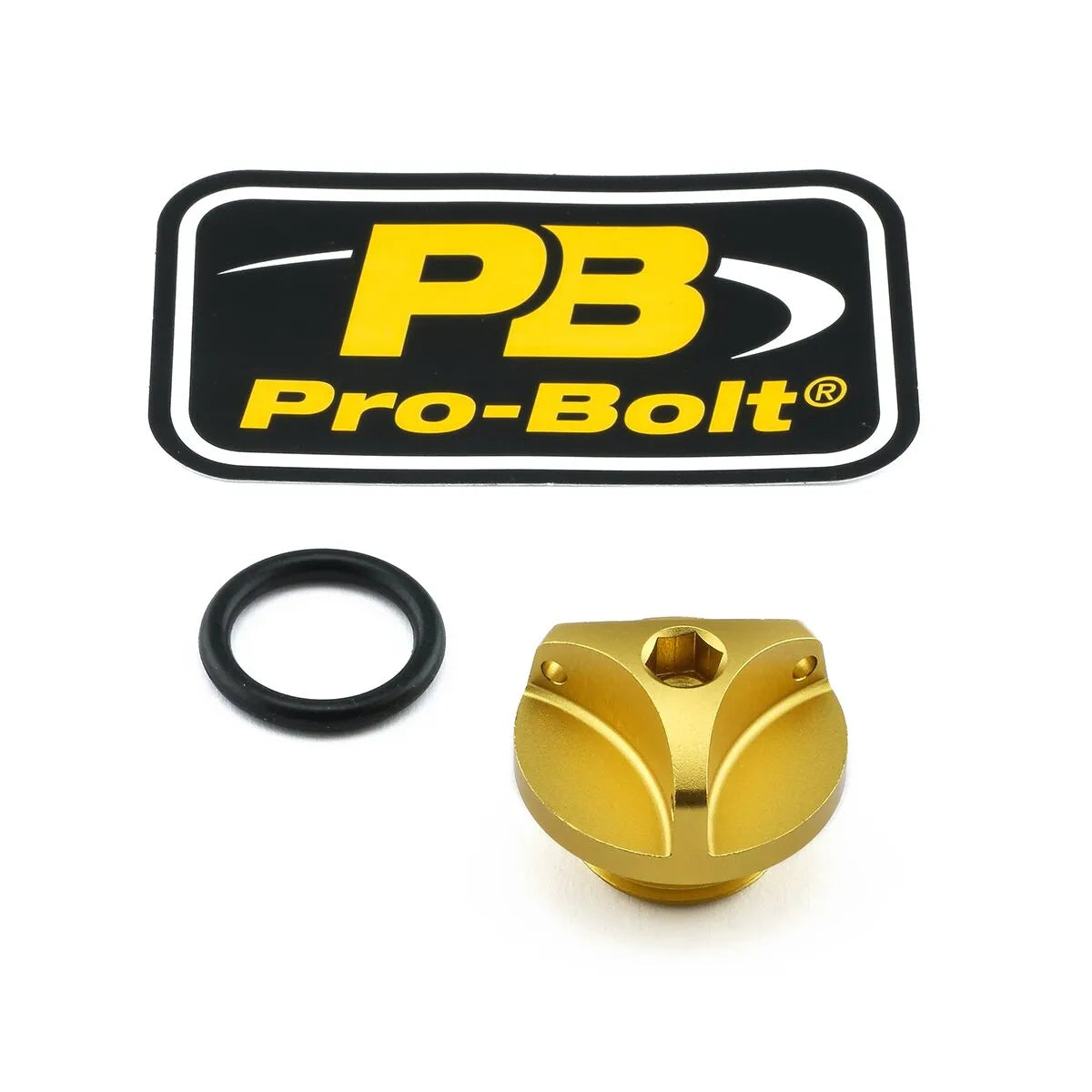 Pro Bolt Aluminium Oil Filler Cap - Yellow