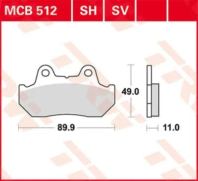 Trw Sv Series Sintered Brake Pads - Front