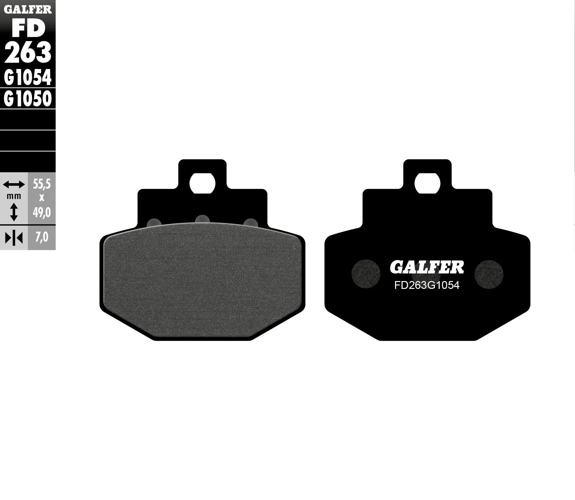 Galfer Semi-metallic Brake Pads For Oem Replacement