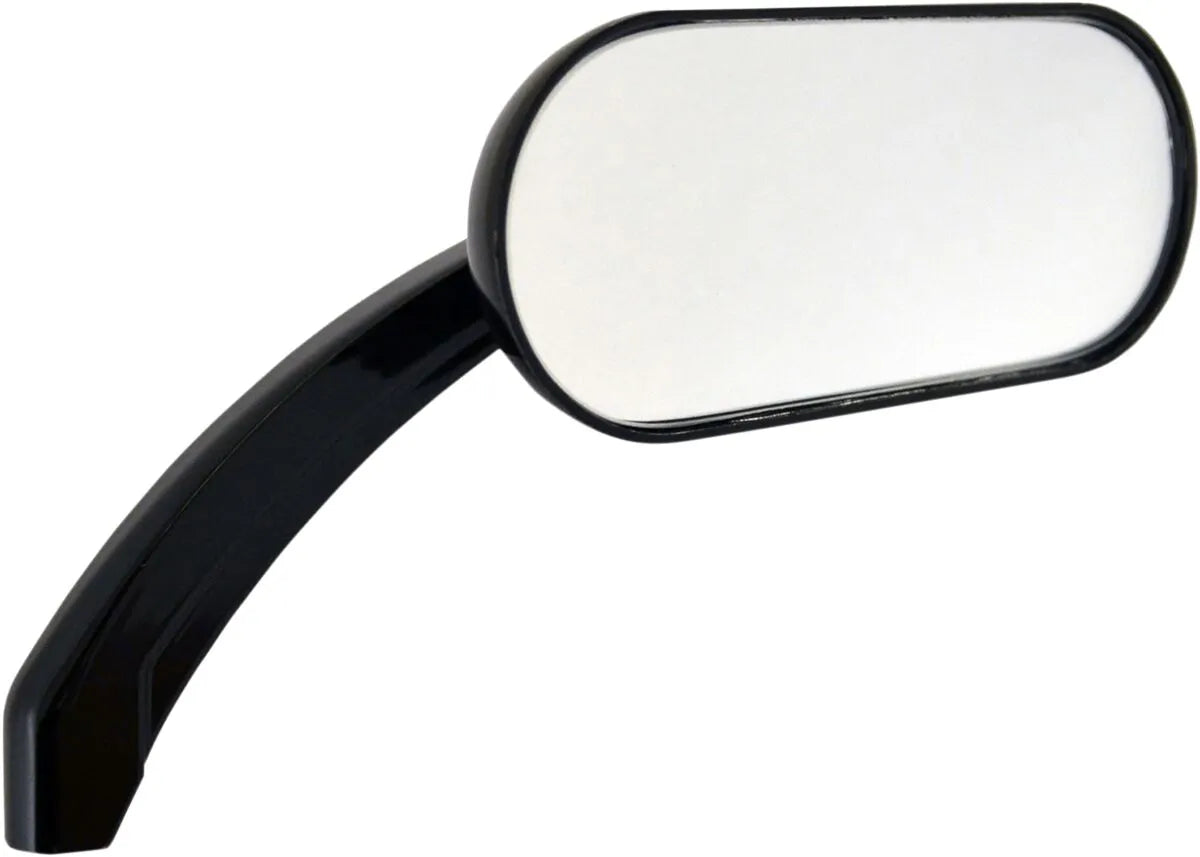 Drag Specialties Oval Mirror - Black, Gloss Finish