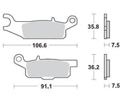 Moto-master Racing Sintered Brake Pads For Atv