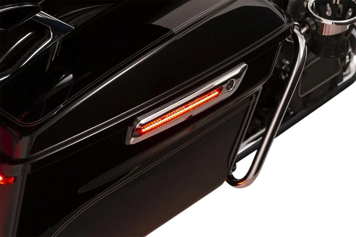 Ciro Led Saddlebag Hinge Covers - Chrome