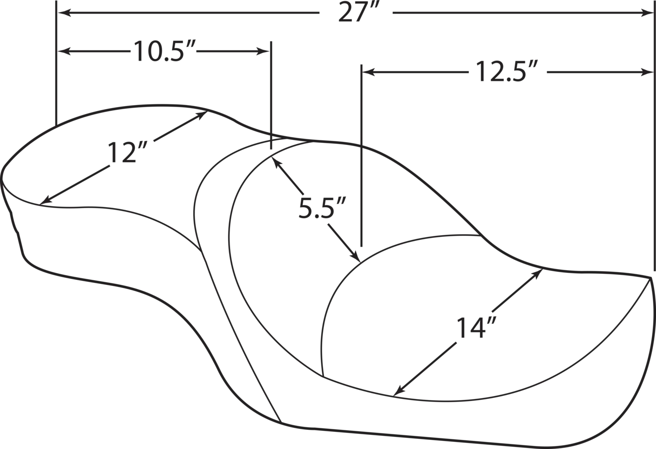 Drag Specialties Low-profile Wide Touring Seat
