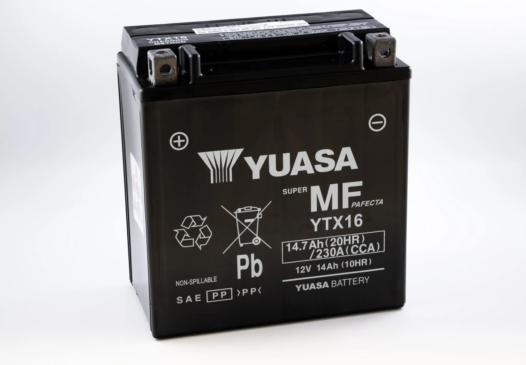 Yuasa Ytx16-bs Agm Motorcycle Battery