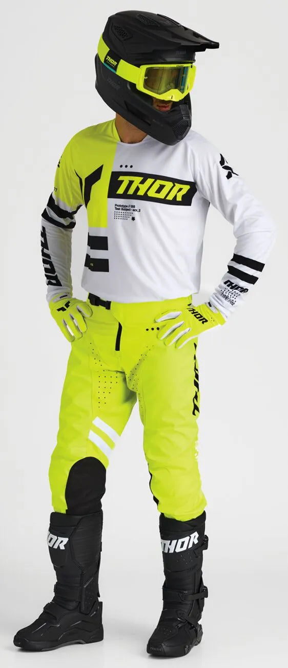 Thor Launchmode Dozer Racewear Pants - Acid, Fluorescent Yellow, White, Black