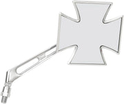 Emgo Maltese Cross Mirror - Chrome, 4-inch