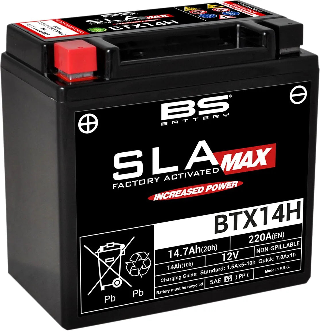 Bs Battery Sla Max Agm Battery - 12v