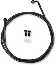 La Choppers Midnight Braided Brake Line Kit Mini Ape Hanger