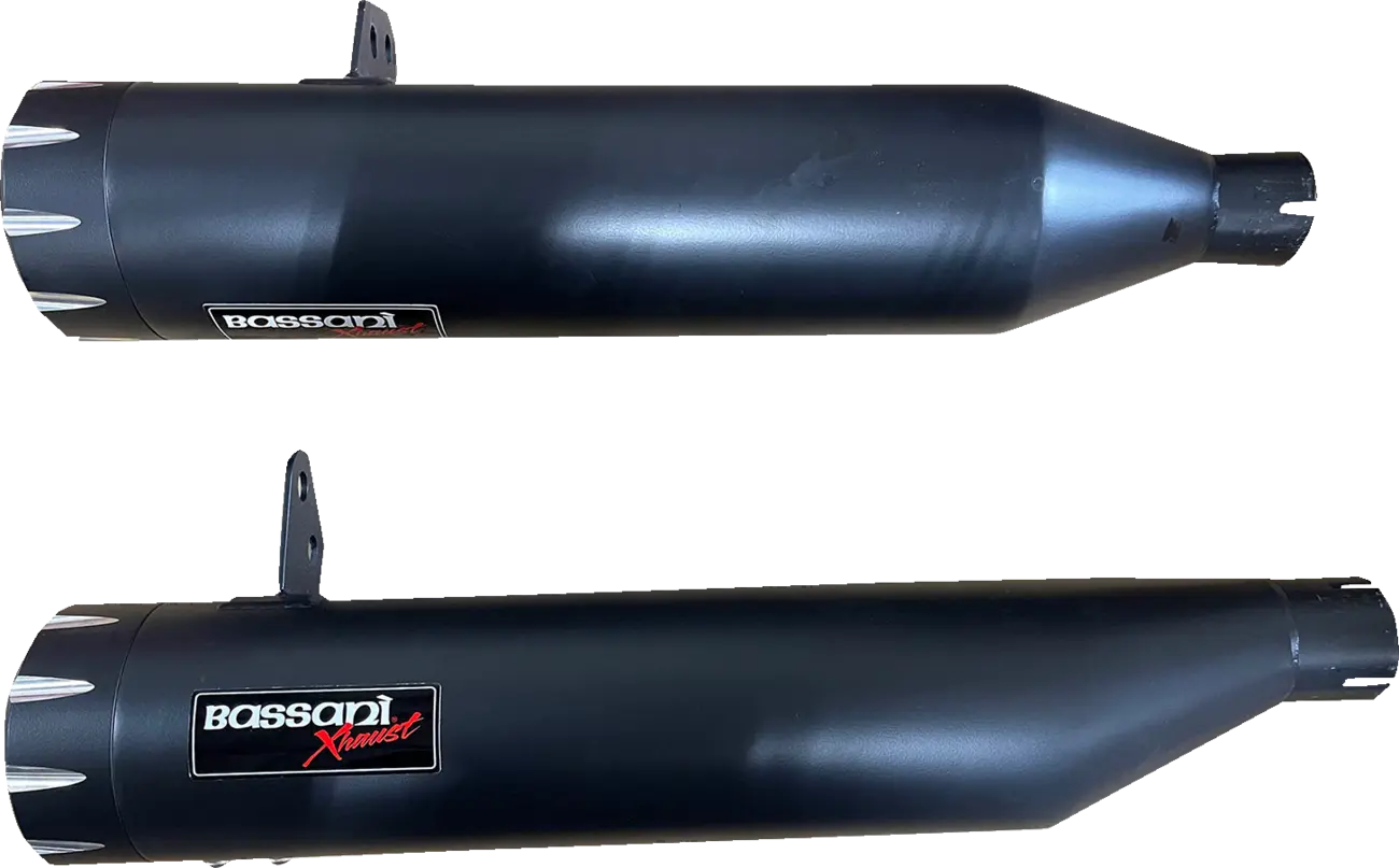 Bassani Xhaust 4" Slip-on Mufflers In Black