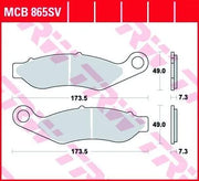 Trw Sv Series Sintered Brake Pads For Front Brake