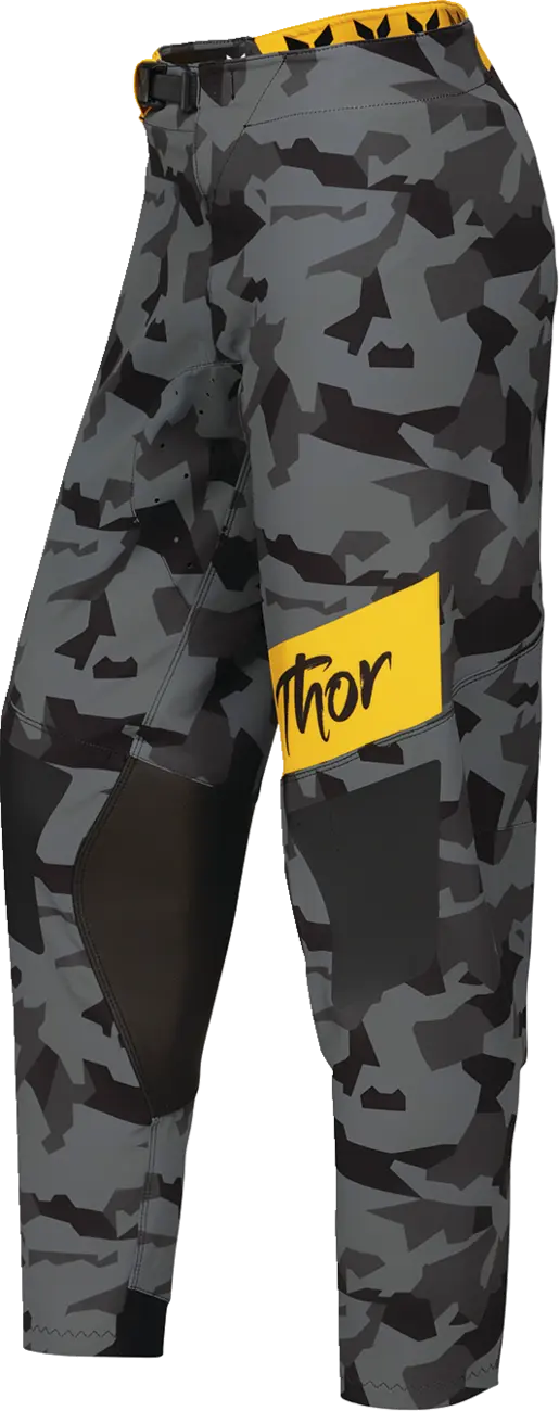Thor Women's Sportmode Shadow Pants - Sort/Gul/Camo Grå