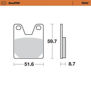 Moto-master Roadpro Sintered Brake Pad Rear