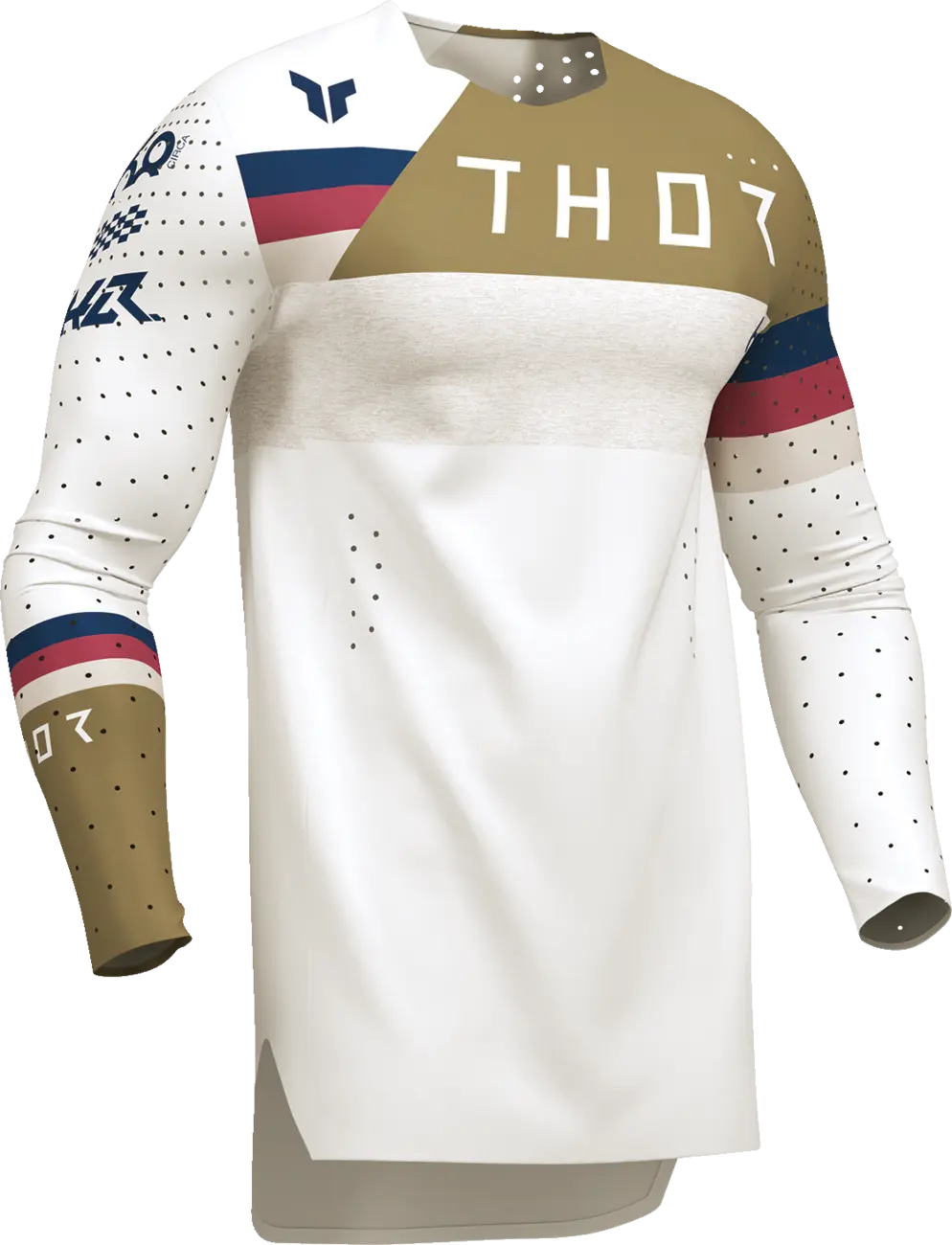 Thor Sportmode League Jersey - White/Tan/Maroon/Navy