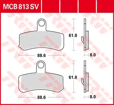 Trw Sv Series Sintered Brake Pads - Front