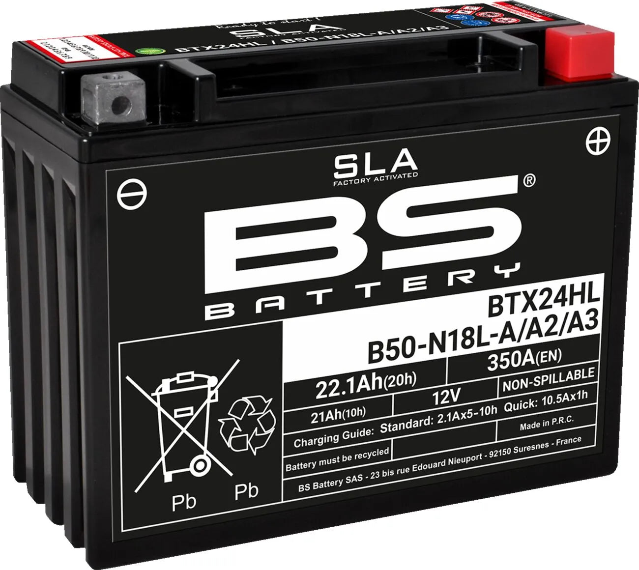 Bs Battery Agm 12v 22.1ah Motorcycle Battery