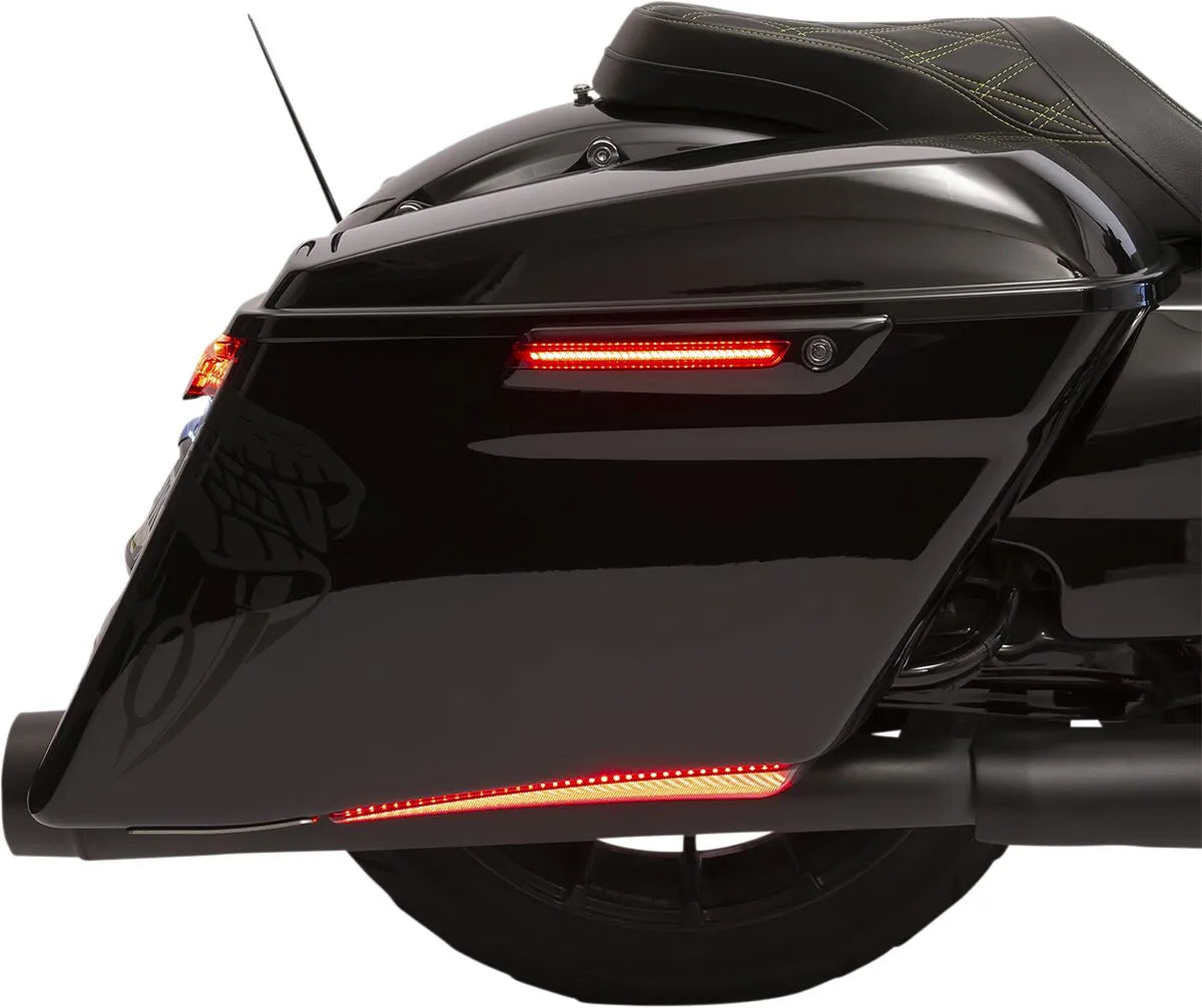 Ciro Led Saddlebag Hinge Covers - Black