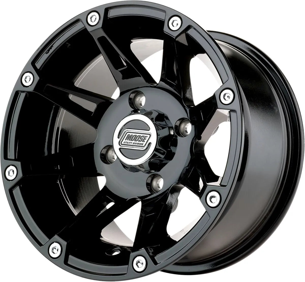 Moose Offroad 387x Wheel - 12 Inch Black Gloss