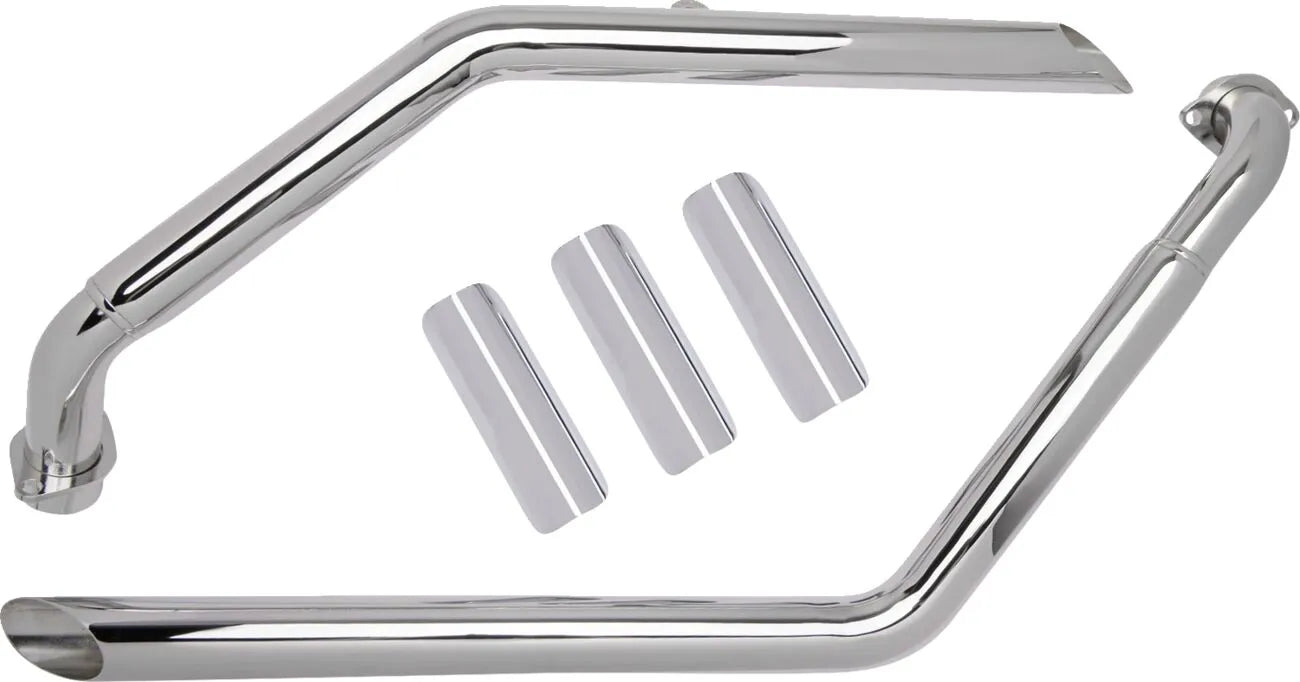 Cobra Drag Pipes Chrome Exhaust System