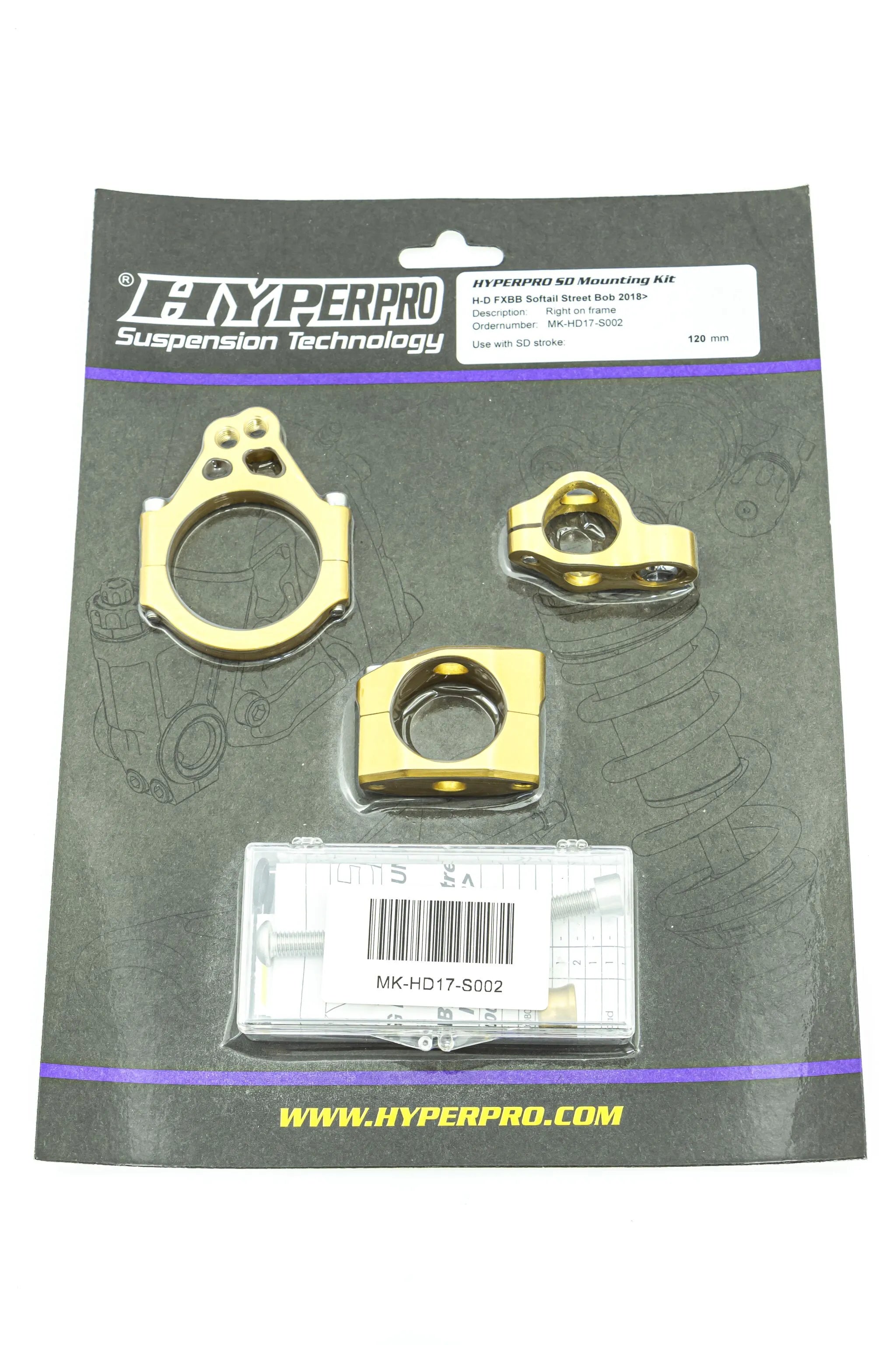 Hyperpro Steering Damper Mounting Kit Black