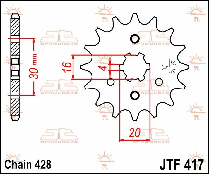 Jt Sprockets Front Sprocket 15t 428 Steel