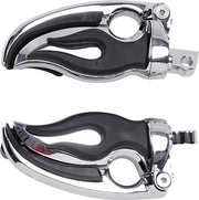 Kuryakyn Flamin' Switchblade Pegs - Chrome & Black