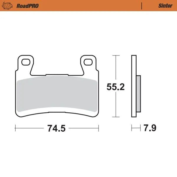 Moto-master Roadpro Sinter Brake Pad Front
