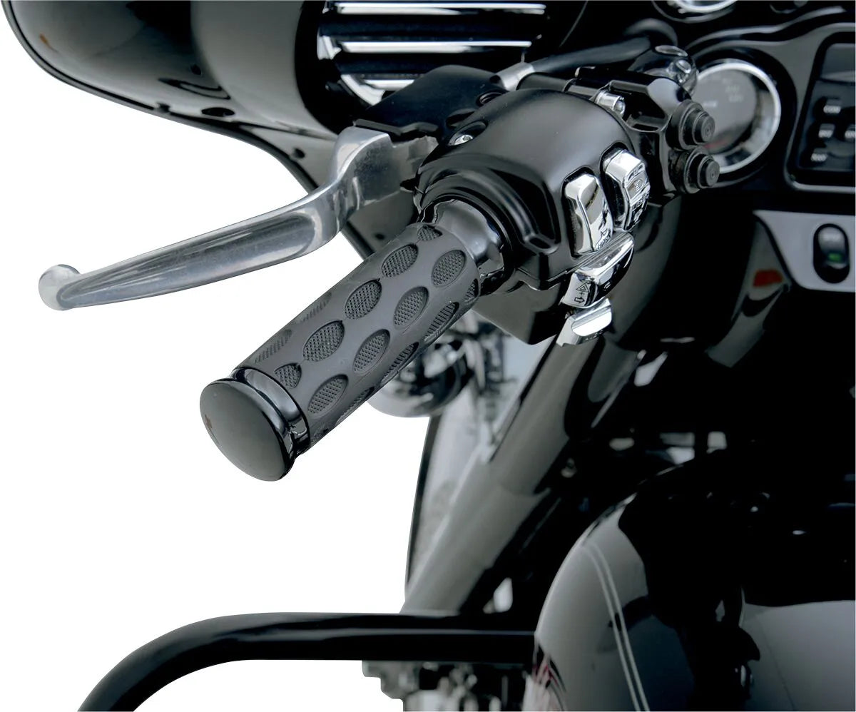 Drag Specialties Custom Rubber Grips - Black