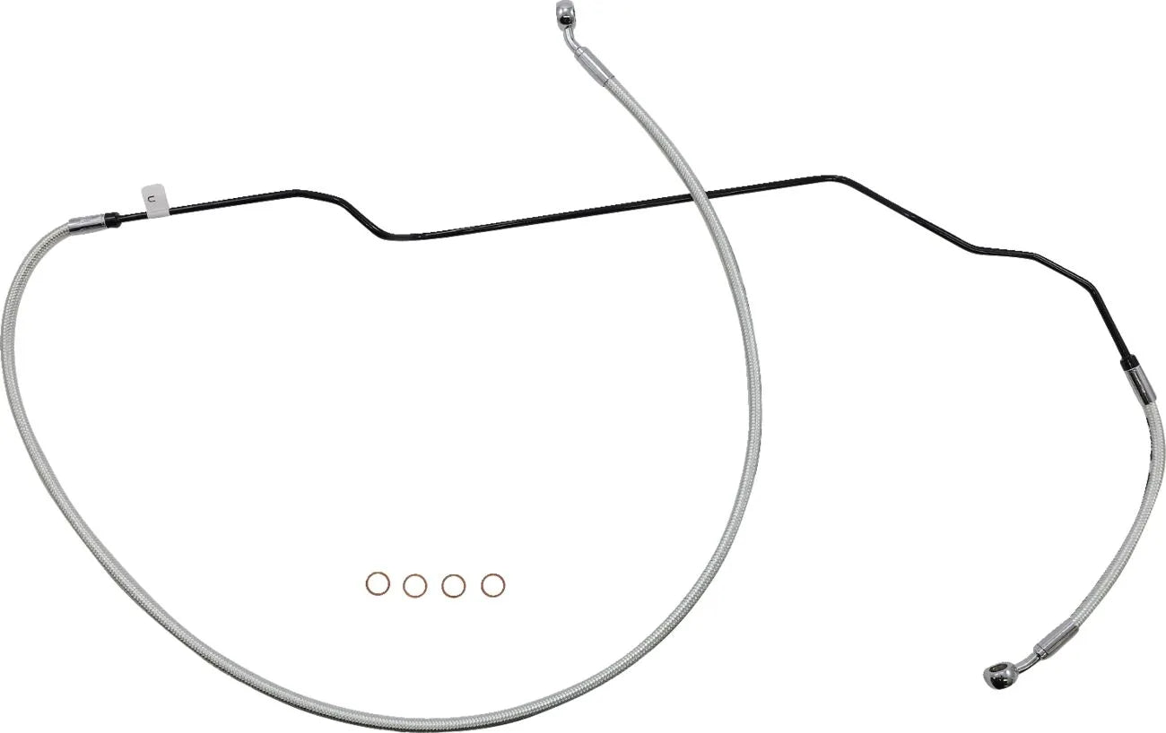Magnum Shielding Braided Front Brake Line With Abs