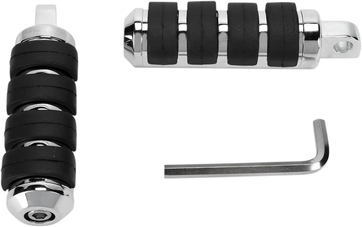 Drag Specialties Foot Pegs - Chrome & Black
