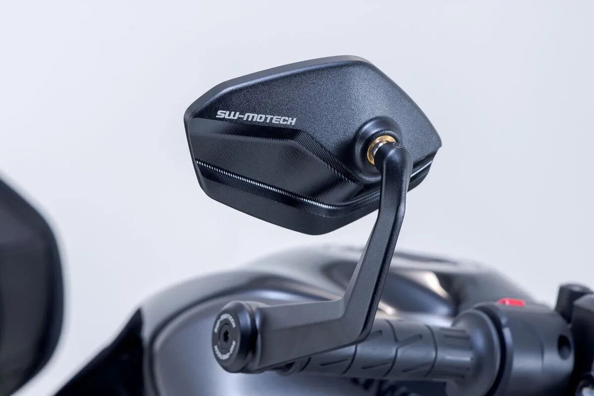 Sw-motech Bar End Mirrors - Black Aluminum
