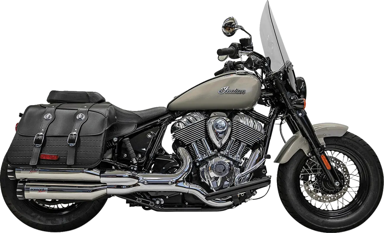 Bassani Xhaust 4" Slip-on Mufflers With Black End Caps